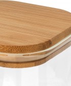 ESTIA ΔΟΧΕΙΟ ΑΠΟΘΗΚΕΥΣΗΣ BAMBOO ESSENTIALS 550ml ΓΥΑΛΙΝΟ ΜΕ ΚΑΠΆΚΙ 01-12922 Βάζα Κουζίνας