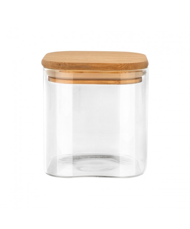 ESTIA ΔΟΧΕΙΟ ΑΠΟΘΗΚΕΥΣΗΣ BAMBOO ESSENTIALS 550ml ΓΥΑΛΙΝΟ ΜΕ ΚΑΠΆΚΙ 01-12922 Βάζα Κουζίνας