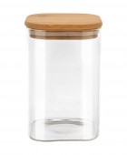 ESTIA ΔΟΧΕΙΟ ΑΠΟΘΗΚΕΥΣΗΣ BAMBOO ESSENTIALS 950ml ΓΥΑΛΙΝΟ ΜΕ ΚΑΠΆΚΙ 01-12939 Βάζα Κουζίνας
