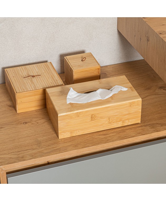 ESTIA ΘΗΚΗ ΓΙΑ ΧΑΡΤΟΜΑΝΤΗΛΑ BAMBOO ESSENTIALS 24x14x8.5cm 02-13134 Θήκη για Χαρτομάντηλα