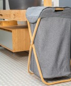 ΚΑΛΑΘΙ ΑΠΛΥΤΩΝ BAMBOO ESSENTIALS ΜΕ ΘΗΚΗ ΠΟΛΥΕΣΤΕΡΑ ΠΤΥΣΣΟΜΕΝΟ 40x40x70cm  02-13158 Καλάθια Απλύτων