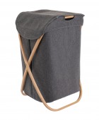 ΚΑΛΑΘΙ ΑΠΛΥΤΩΝ BAMBOO ESSENTIALS ΜΕ ΘΗΚΗ ΠΟΛΥΕΣΤΕΡΑ ΠΤΥΣΣΟΜΕΝΟ 40x40x70cm  02-13158 Καλάθια Απλύτων