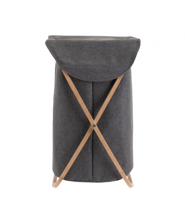 ΚΑΛΑΘΙ ΑΠΛΥΤΩΝ BAMBOO ESSENTIALS ΜΕ ΘΗΚΗ ΠΟΛΥΕΣΤΕΡΑ ΠΤΥΣΣΟΜΕΝΟ 40x40x70cm  02-13158 Καλάθια Απλύτων