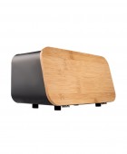 ESTIA ΨΩΜΙΕΡΑ BAMBOO ΜΕΤΑΛΛΙΚΗ ΜΕ ΚΑΠΑΚΙ ΜΑΥΡΗ 34.5x19x17cm 01-12861 Ψωμιέρες