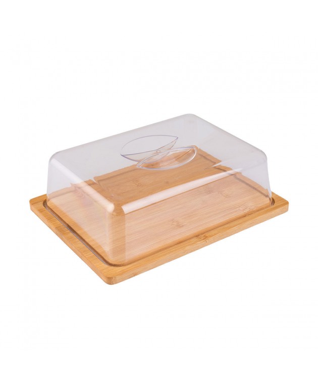 ΒΑΣΗ ΤΥΡΙΩΝ BAMBOO ESSENTIALS ΜΕ ΠΛΑΣΤΙΚΌ ΚΑΠΑΚΙ 24x18x7.5cm  01-12960 Βάσεις κοπής