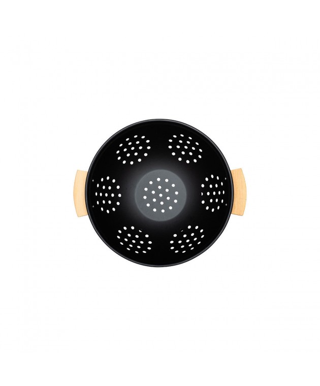 ESTIA ΣΟΥΡΩΤΗΡΙ ΖΥΜΑΡΙΚΩΝ BAMBOO ESSENTIALS ΜΕΤΑΛΛΙΚΟ ΜΕ ΛΑΒΕΣ 24x24x13.7cm ΜΑΥΡΟ 01-12915 Σουρωτήρια