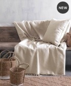 Διακοσμητική μαξιλαροθήκη (40Χ40) LUNA ECRU, RYTHMOS HOME Διακοσμητικά Mαξιλάρια Καναπέ