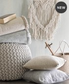 Διακοσμητική μαξιλαροθήκη (40Χ40) CARSON BEIGE, RYTHMOS HOME Διακοσμητικά Mαξιλάρια Καναπέ