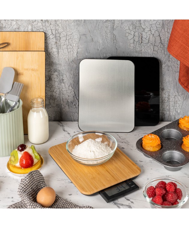 ESTIA ΖΥΓΑΡΙΑ ΚΟΥΖΙΝΑΣ SCALE 10 ΨΗΦΙΑΚΗ ΜΕΓΙΣΤΟY ΒΑΡΟΥΣ 10kg BAMBOO 06-12038 Ζυγαριές