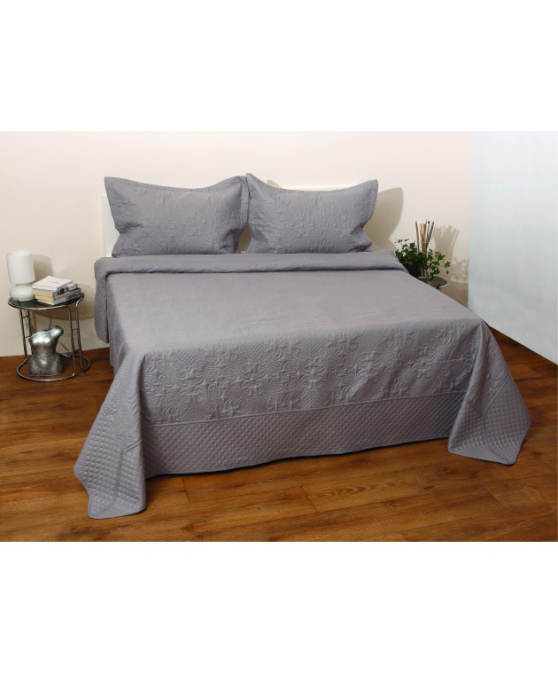 Σετ Κουβερτώριο Υπέρδιπλο 220x240 Olivia Grey Κουβερλί Υπέρδιπλα
