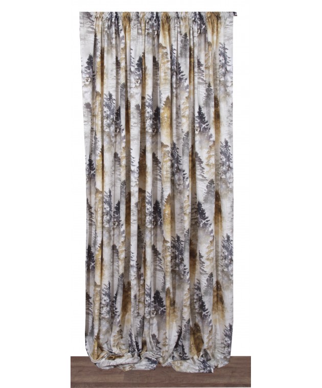 Κουρτίνα με Τρέσα 280x270 Forest Beige Κουρτίνες Έτοιμες Ραμμένες