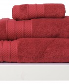 Σετ 3 Πετσέτες Χεριών 30x50 Συσκευασία Δώρου Soft 10 Red Σετ πετσέτες Mπάνιου