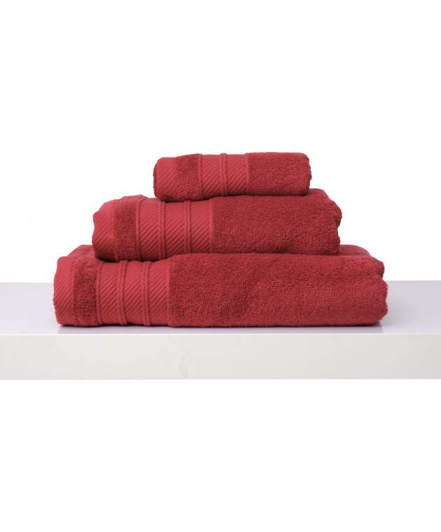Σετ 3 Πετσέτες Χεριών 30x50 Συσκευασία Δώρου Soft 10 Red Σετ πετσέτες Mπάνιου