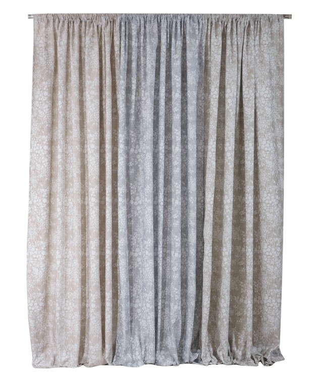 Κουρτίνα με Τρέσα 280x270 Russell 9 Grey Κουρτίνες Έτοιμες Ραμμένες