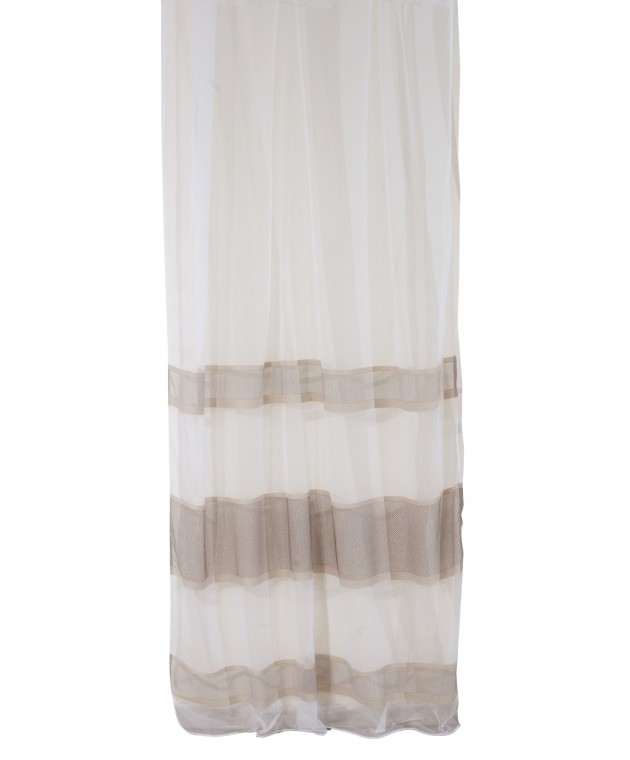 Κουρτίνα με Τρέσα 280x270 Cuba 7 Beige Κουρτίνες Έτοιμες Ραμμένες