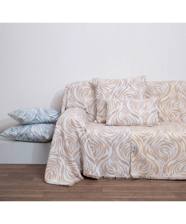Ριχτάρι Πολυθρόνας 180x180 1566 Beige Ριχτάρια Καλοκαιρινά