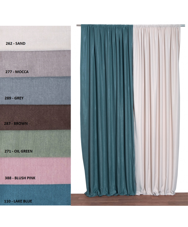 Κουρτίνα με Τρέσα 280x270 Daria 388 Blush Pink Κουρτίνες Έτοιμες Ραμμένες