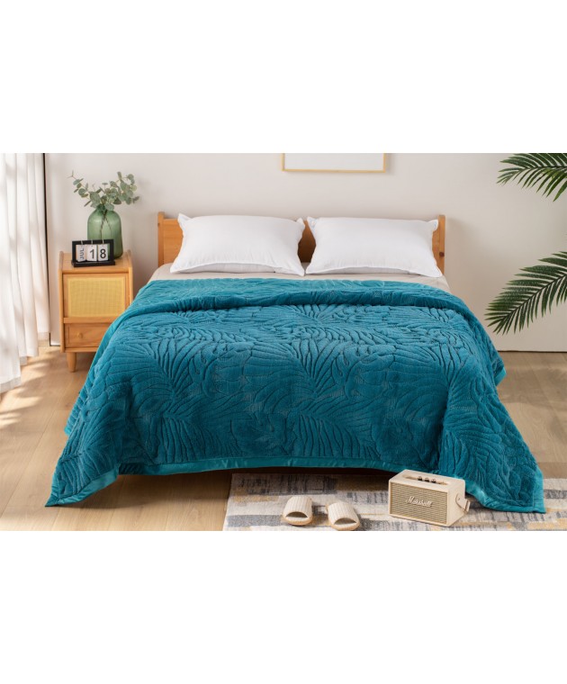 Κουβέρτα βελουτέ Υπέρδιπλη 220x240 Lucia 3-Lake Blue Κουβέρτες Βελουτέ Υπέρδιπλες