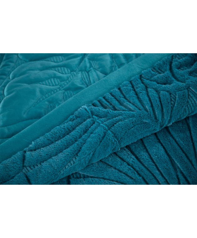 Κουβέρτα βελουτέ King Size 240x260 Lucia 3-Lake Blue Κουβέρτες Βελουτέ King Size