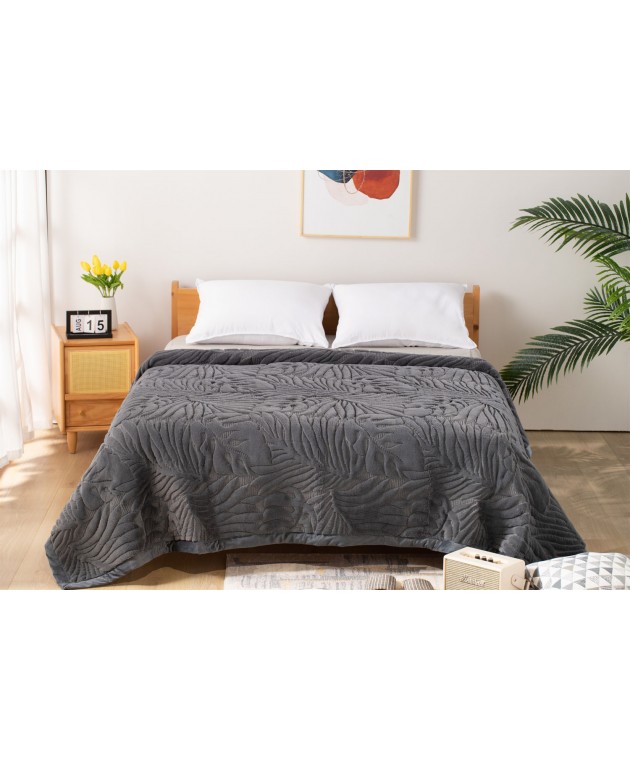 Κουβέρτα βελουτέ King Size240x260 Lucia 4-Grey Κουβερτοπάπλωμα  king size