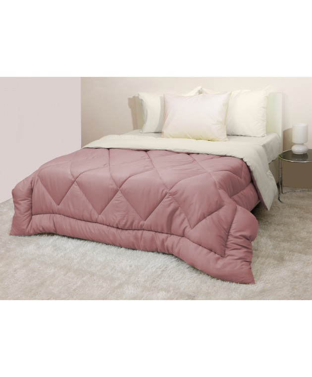 Πάπλωμα Δίχρωμο Υπέρδιπλο 220x240 Microfiber Σάπιο Μήλο/Εκρού Παπλώματα Υπέρδιπλα