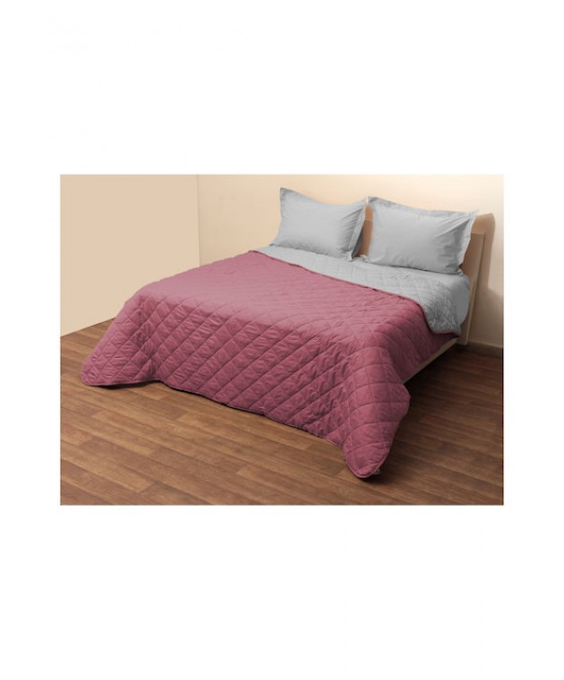 Κουβερτώριο Δίχρωμο Μονό 160x240 Microfiber Φούξια/Γκρι Κουβερλί Μονά