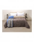 Κουβέρτα Δίχρωμη Polycotton Μονή 160x220 Καστανό/Μπεζ Κουβέρτες Ακρυλικές Μονές