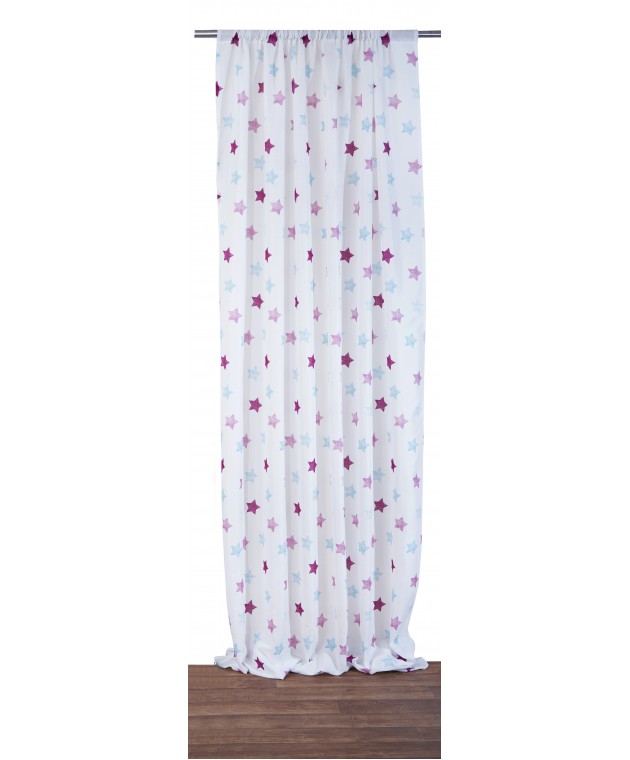 Κουρτίνα με Τρέσα 140Πx270Y Φράνκι Τιρκουάζ Παιδικές Κουρτίνες