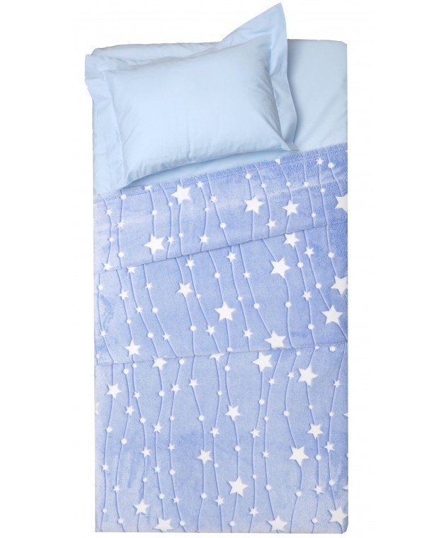 Κουβέρτα Flannel Fleece Κούνιας 110x150 Άστερ - Φωσφορίζει στο σκοτάδι Fleece  Κουβέρτες