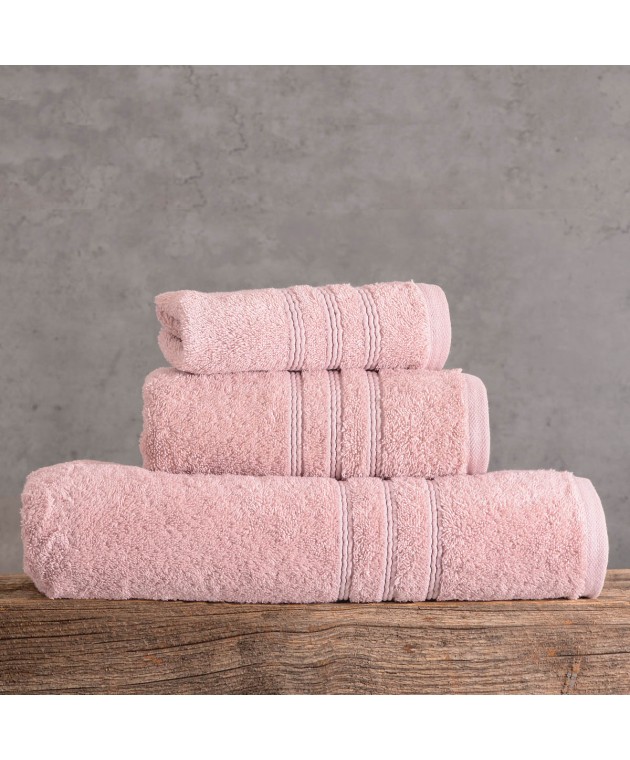 Σετ πετσέτες 3 τεμ. ARIA 08 PINK, RYTHMOS HOME Σετ πετσέτες Mπάνιου