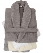 Μπουρνούζι με γιακά (XL) SPA WHITE, ANNA RISKA Μπουρνούζια