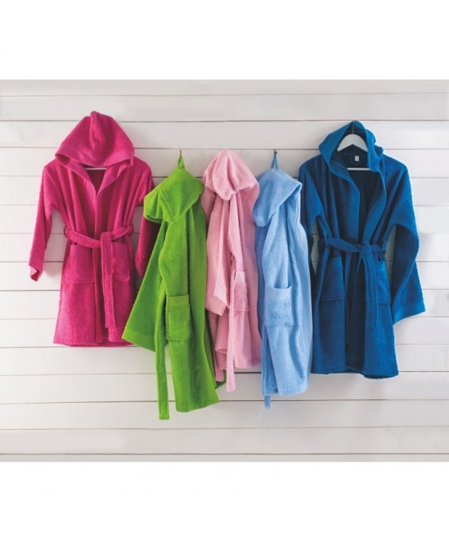Μπουρνούζι παιδικό με κουκούλα (Νο 8-10) TWIST FUCHSIA, RYTHMOS HOME Παιδικά Μπουρνούζια