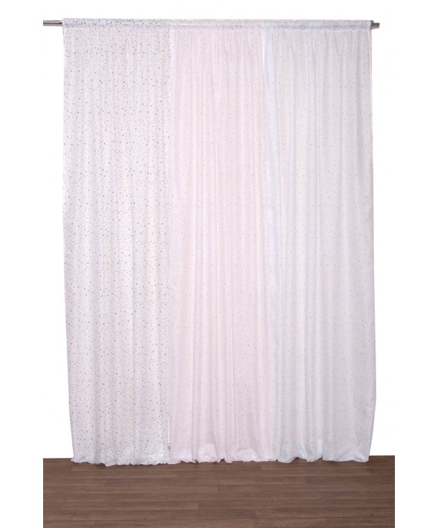 Κουρτίνα με Τρέσα 140x270 Εστέλε Ροζ Παιδικές Κουρτίνες