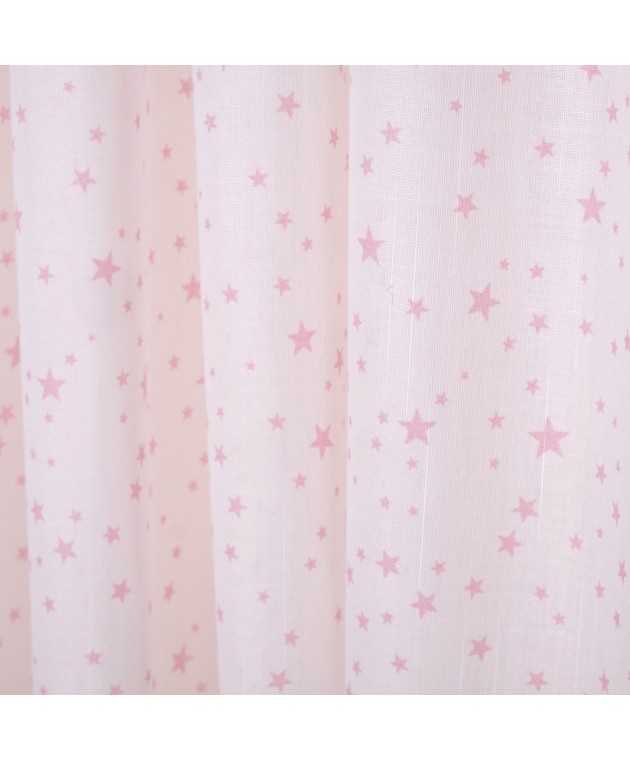 Κουρτίνα με Τρέσα 140x270 Εστέλε Ροζ Παιδικές Κουρτίνες