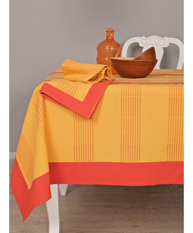 Σετ 4 Πετσέτες Φαγητού Festosi 45x50 KP-372 GOLD/TERRACOTTA Πετσέτες Kουζίνας