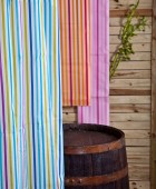 Κουρτίνα Μπάνιου 180x200 STRIPE PINK Κουρτίνες Mπάνιου