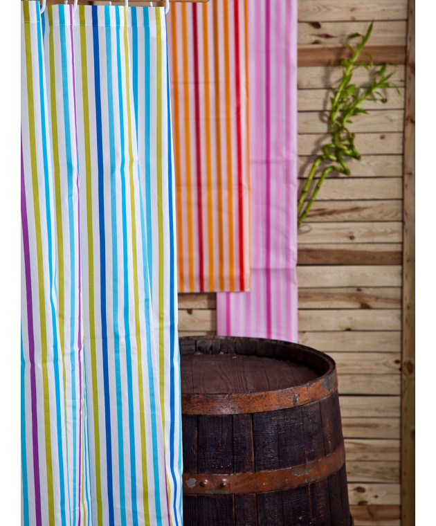Κουρτίνα Μπάνιου 180x200 STRIPE PINK Κουρτίνες Mπάνιου