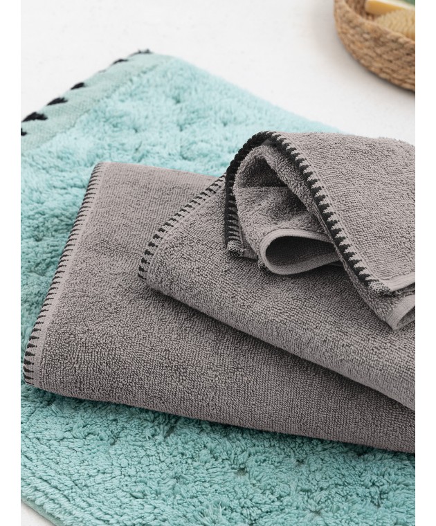 Πετσέτα Χεριών Towels Collection 30x50 BROOKLYN GREY Πετσέτες Mπάνιου