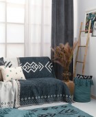 Χαλακι Με Φουντες Home Décor 60x140 RIDEL PETROL Μοντέρνα Χαλιά