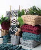 Χαλακι Με Φουντες Home Décor 60x140 RIDEL PETROL Μοντέρνα Χαλιά