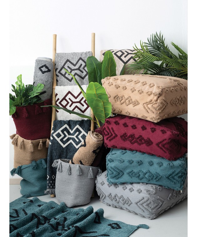 Διακοσμητικο Καλαθι Με Χερουλια Home Décor 30x40 FABIAN BORDEAUX Διακοσμητικά Καλάθια