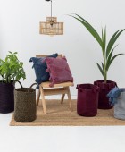 Διακοσμητικο Καλαθι Με Χερουλια Home Décor 30x40 FABIAN BORDEAUX Διακοσμητικά Καλάθια