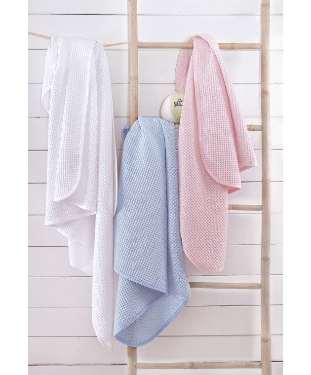 Κουβέρτα πικέ κούνιας (110Χ140) SWEETY BLUE, RYTHMOS HOME Πικέ Κουβέρτες