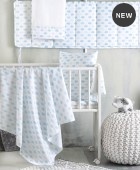 Σετ παπλωματοθήκη κούνιας (110Χ160) CLOUDY BLUE, RYTHMOS HOME Βρεφικές Παπλωματοθήκες