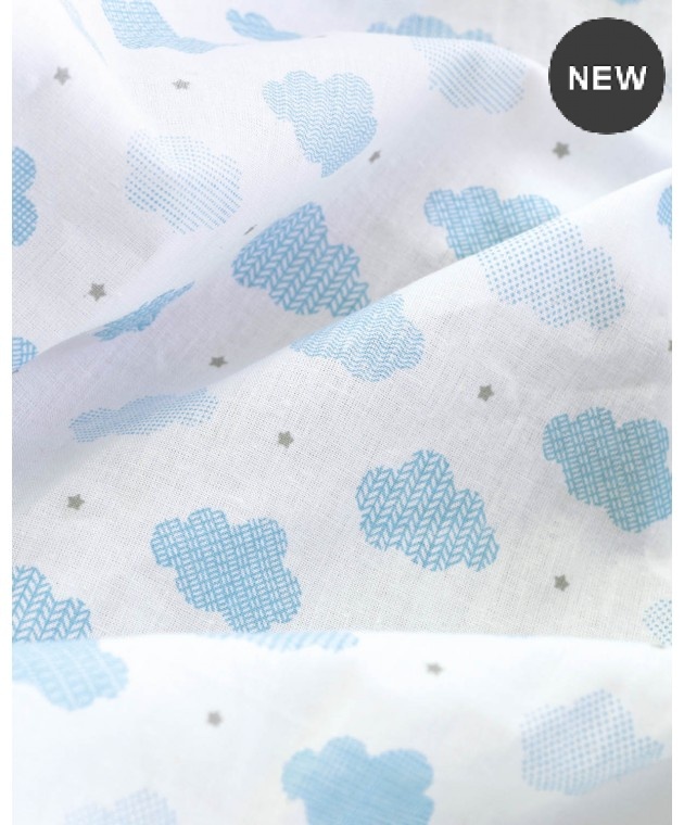 Σετ μαξιλαροθήκες παιδικές (50Χ70) CLOUDY BLUE, RYTHMOS HOME Παιδικές Μαξιλαροθήκες