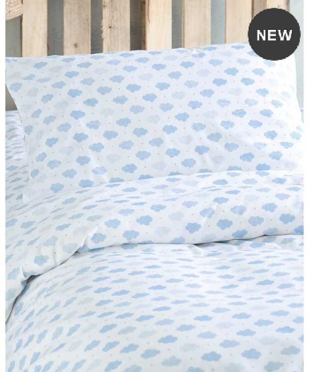 Σετ μαξιλαροθήκες παιδικές (50Χ70) CLOUDY BLUE, RYTHMOS HOME Παιδικές Μαξιλαροθήκες