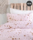 Σετ κουβερλί Υ/Δ (220Χ240) MOONLIGHT PINK, RYTHMOS HOME Κουβερλί Υπέρδιπλα