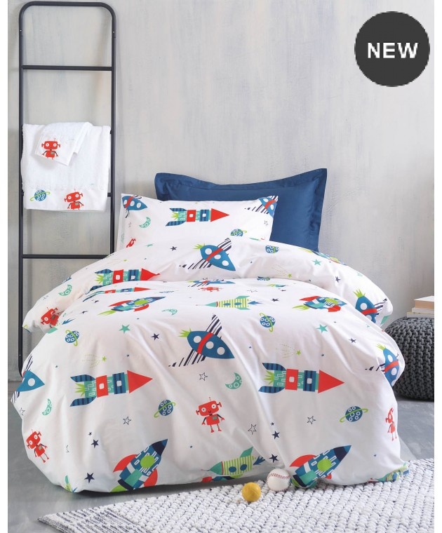 Σετ μαξιλαροθήκες παιδικές (50Χ70) ASTRONIO, RYTHMOS HOME Παιδικές Μαξιλαροθήκες