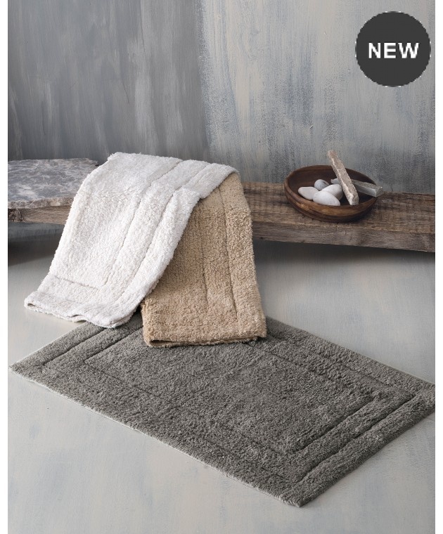 Πατάκι μπάνιου (60Χ90) SENNA 03 GREY, RYTHMOS HOME Πατάκια Mπάνιου