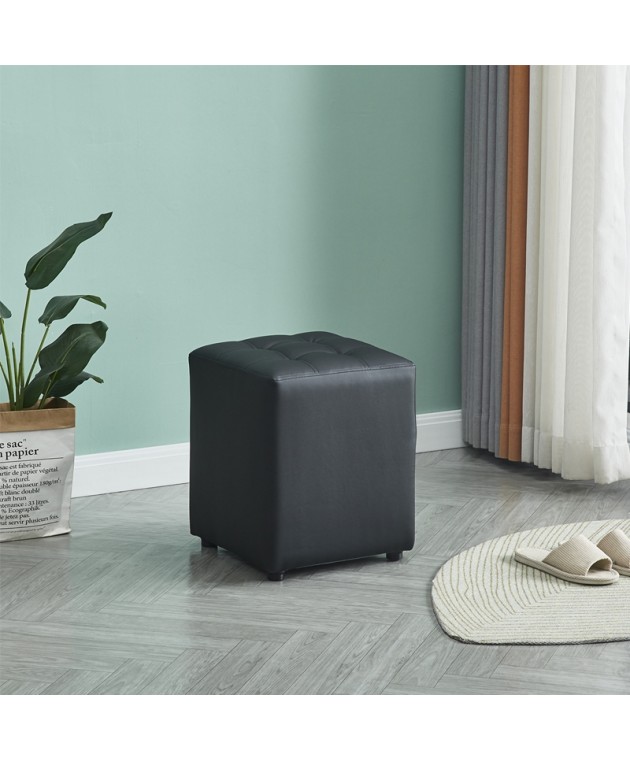 CUBE BLACK PU ΣΚΑΜΠΟ 37x37x45εκ. Σκαμπώ / Πουφ